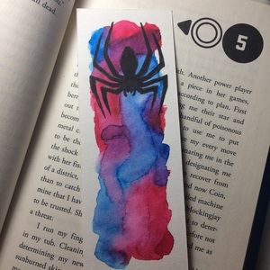 Spiderman Hand Painted Bookmark